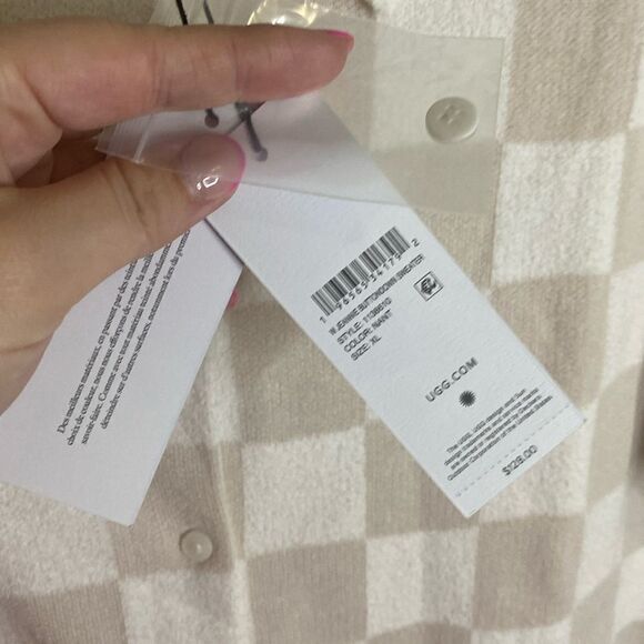 NWT- UGG- womens Jeannie buttondown sweater - Nimbus / Antique color- Size XL - Picture 6 of 10